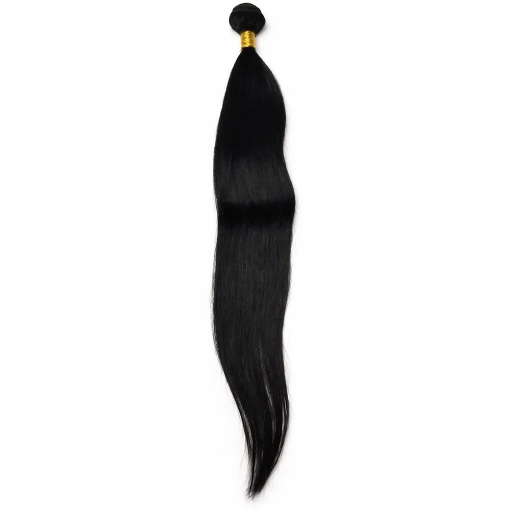 24 Inch 100% Unprocessed Indian Human hair 1 Black